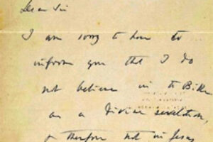 다윈의 친필 편지