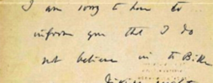 다윈의 친필 편지