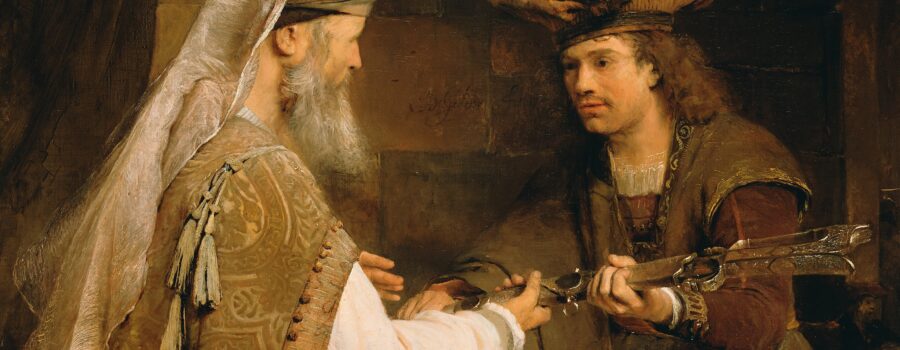 다윗에게 골리앗의 검을 주는 아히멜렉 제사장