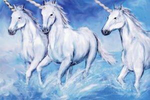 유니콘이 물을 달리는 모습 - 성경의 오류