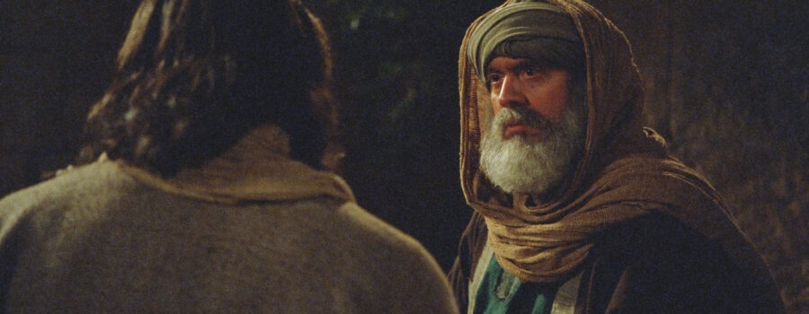 예수님의 말씀을 듣고 있는 니고데모